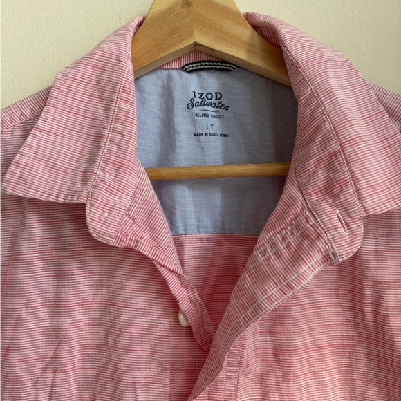 Izod Pink Casual Button Down Shirt - Picture 2 of 6